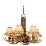 Chandelier - Lodge 6L Antler Chandelier Noachian Stone CH33006NS