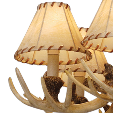 Chandelier - Lodge 6L Antler Chandelier Noachian Stone CH33006NS