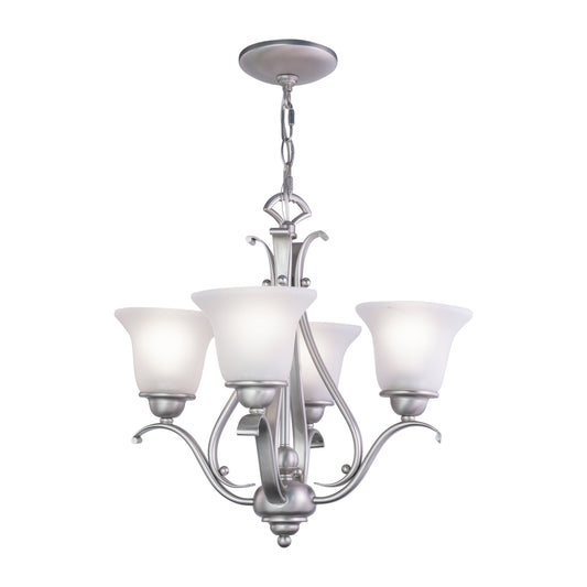 Chandelier - Monrovia 4L Mini Chandelier Or Semi Flush (Dual Mount) Brushed Nickel CH35404BN