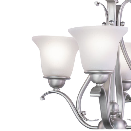 Chandelier - Monrovia 4L Mini Chandelier Or Semi Flush (Dual Mount) Brushed Nickel CH35404BN