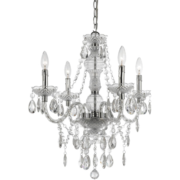 Chandelier - Naples Four-Light Mini Crystal Chandelier Chrome / Clear 8350-4H