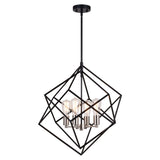 Chandelier - Rad 23.5-in. 4 Light Pendant Black And Satin Nickel P0373