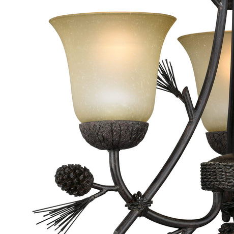 Chandelier - Sierra 3L Mini Chandelier Black Walnut H0172