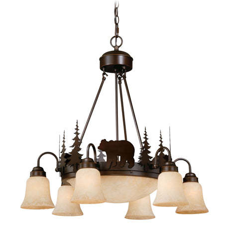 Chandelier - Vaxcel Bozeman 9L Chandelier Burnished Bronze CH55706BBZ