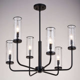 Chandelier - Vaxcel Glencoe 28-in. 6 Light Chandelier Matte Black H0266