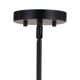 Chandelier - Vaxcel Glencoe 28-in. 6 Light Chandelier Matte Black H0266