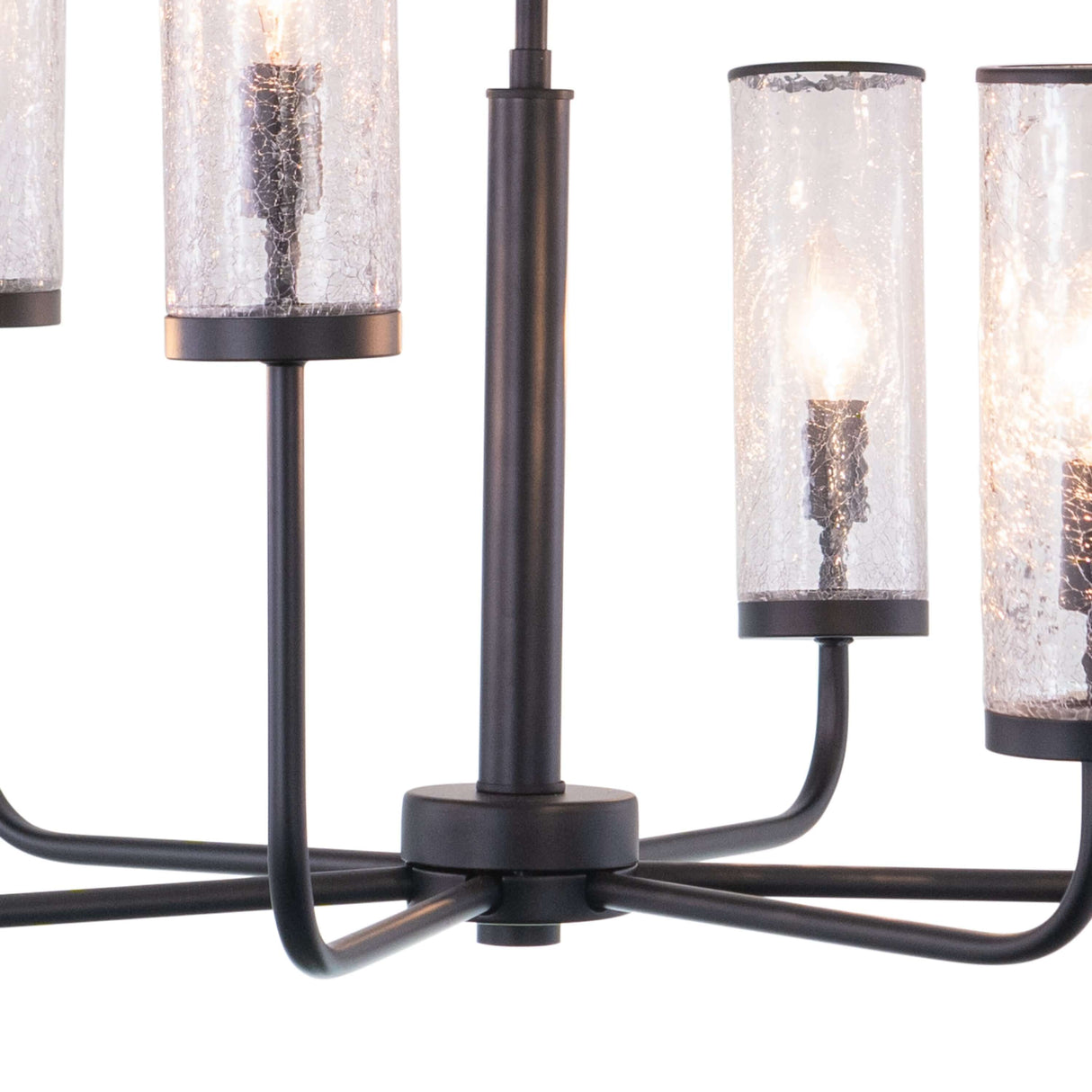 Chandelier - Vaxcel Glencoe 28-in. 6 Light Chandelier Matte Black H0266