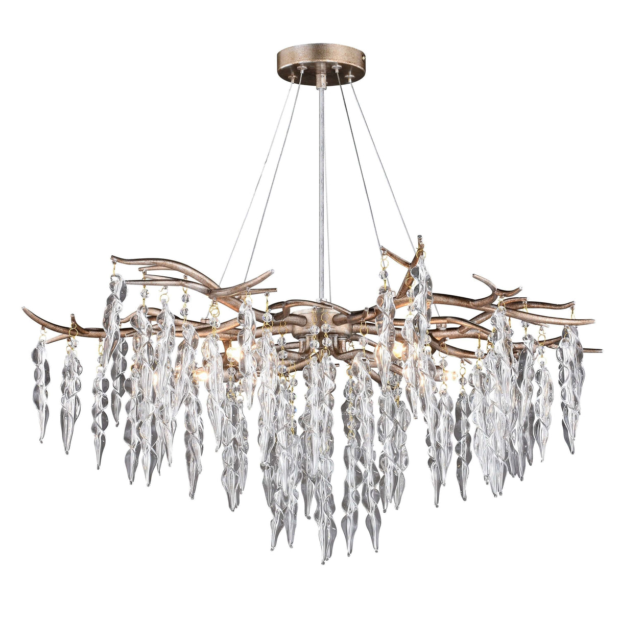 Chandelier - Vaxcel Rainier 5 Light Chandelier Silver Mist H0230