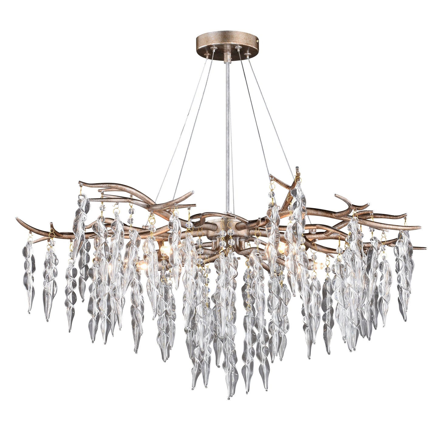 Chandelier - Vaxcel Rainier 5 Light Chandelier Silver Mist H0230