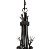 Chandelier - Vaxcel Sierra 6L Chandelier Black Walnut H0170