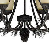 Chandelier - Vaxcel Sierra 6L Chandelier Black Walnut H0170