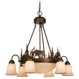 Chandelier - Vaxcel Yellowstone 9L Moose Chandelier Burnished Bronze CH55606BBZ