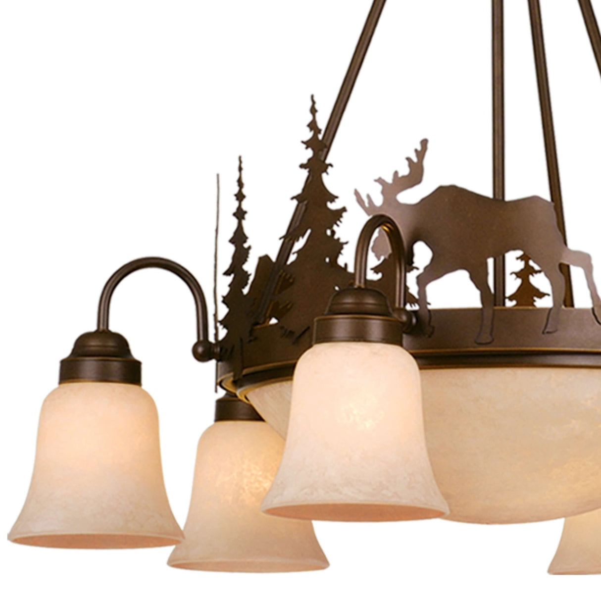 Chandelier - Vaxcel Yellowstone 9L Moose Chandelier Burnished Bronze CH55606BBZ