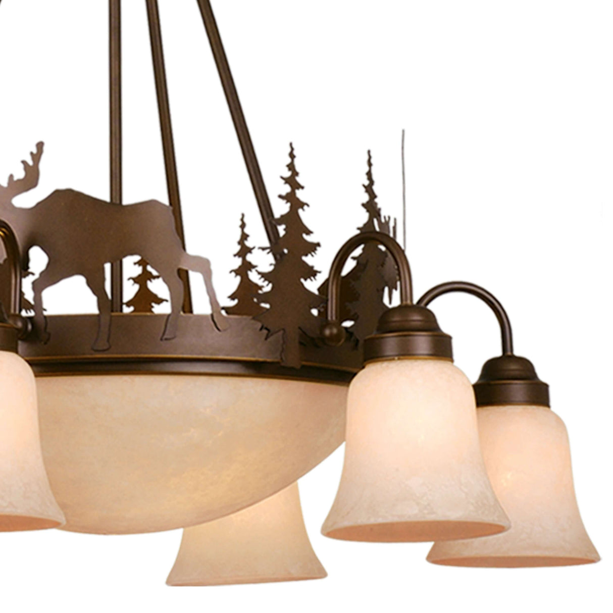 Chandelier - Vaxcel Yellowstone 9L Moose Chandelier Burnished Bronze CH55606BBZ