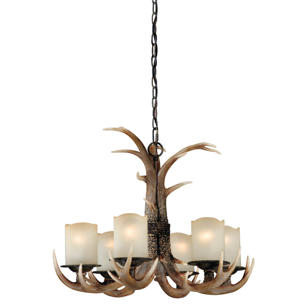 Chandelier - Yoho 6L Antler Chandelier Black Walnut H0016