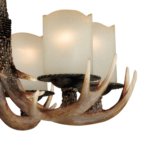 Chandelier - Yoho 6L Antler Chandelier Black Walnut H0016