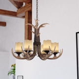 Chandelier - Yoho 6L Antler Chandelier Black Walnut H0016