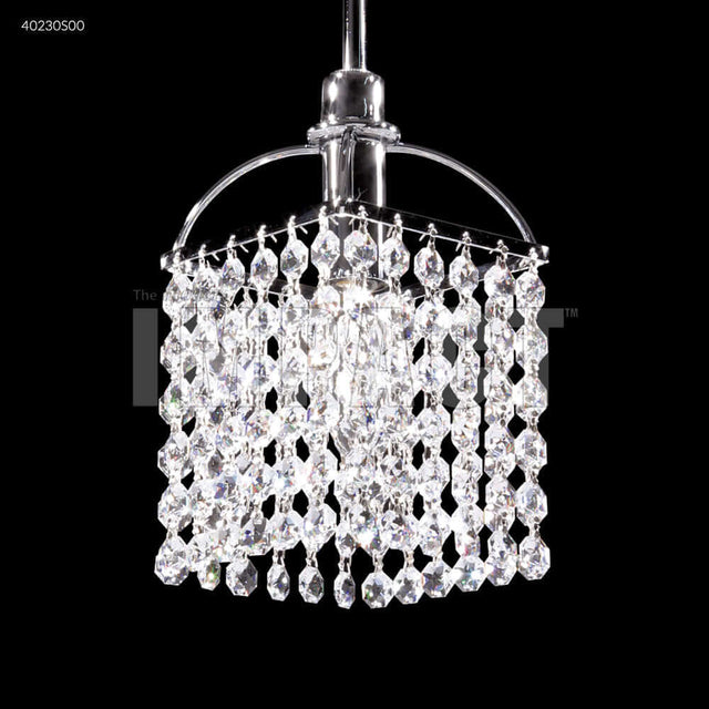 Elegant James R Moder single light pendant with Austria crystals, perfect for modern living spaces, showcasing sophisticated sparkle.