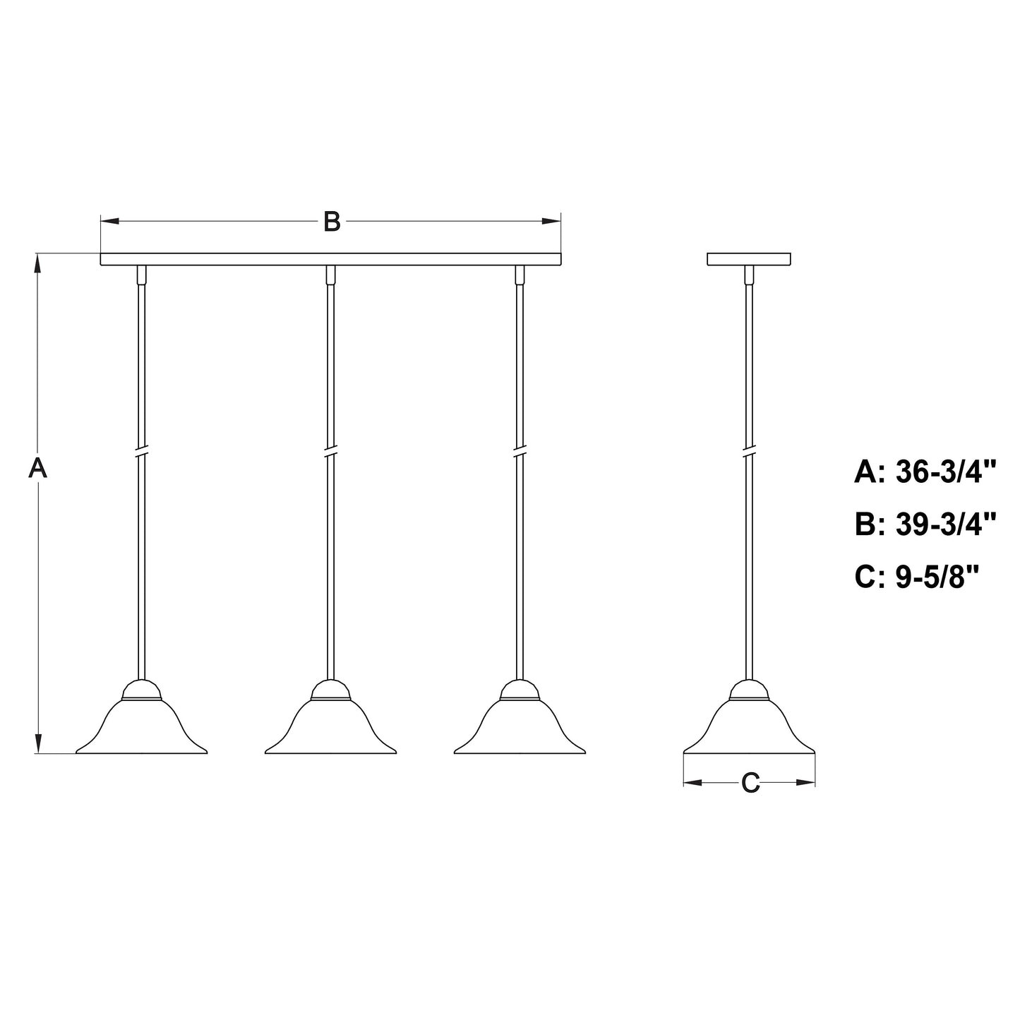 Pendant - Da Vinci 3L Linear Mini Pendant Oil Burnished Bronze PD5027OBB