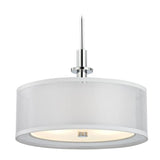 Pendant - Double Organza Three Light Pendant Satin Nickel & Chrome 1274