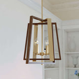 Pendant - Dunning 20-in. 4 Light Pendant Natural Brass And Burnished Chestnut P0347