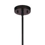 Pendant - Ellis 25.25-in. 12 Light Pendant Matte Black And Satin Brass P0375