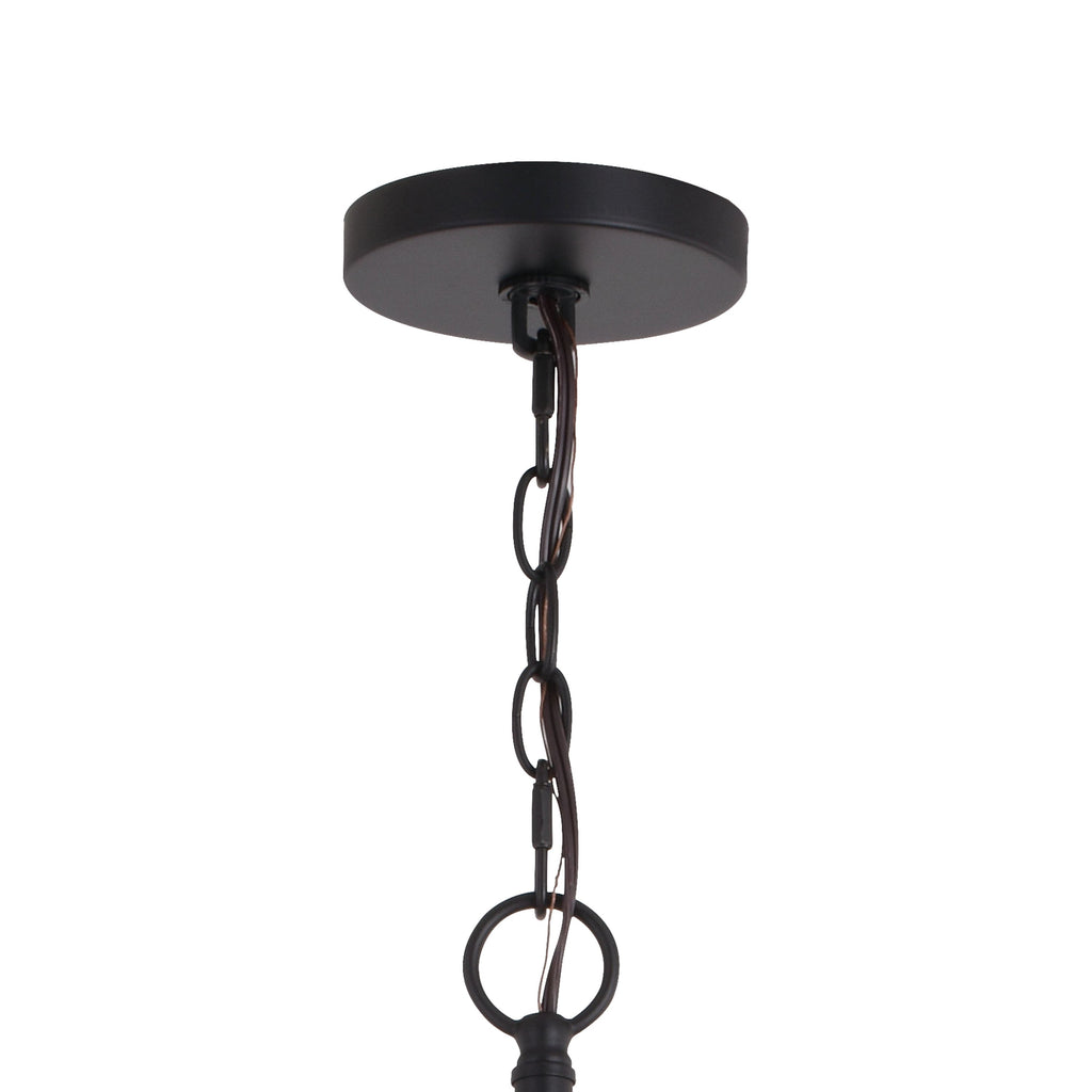 Pendant - Estelle 26.75 In. 6 Light Orb Pendant Polished Nickel, Natural Brass And Matte Black