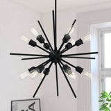 Pendant - Estelle 27.5 In. 12 Light Pendant Matte Black P0343