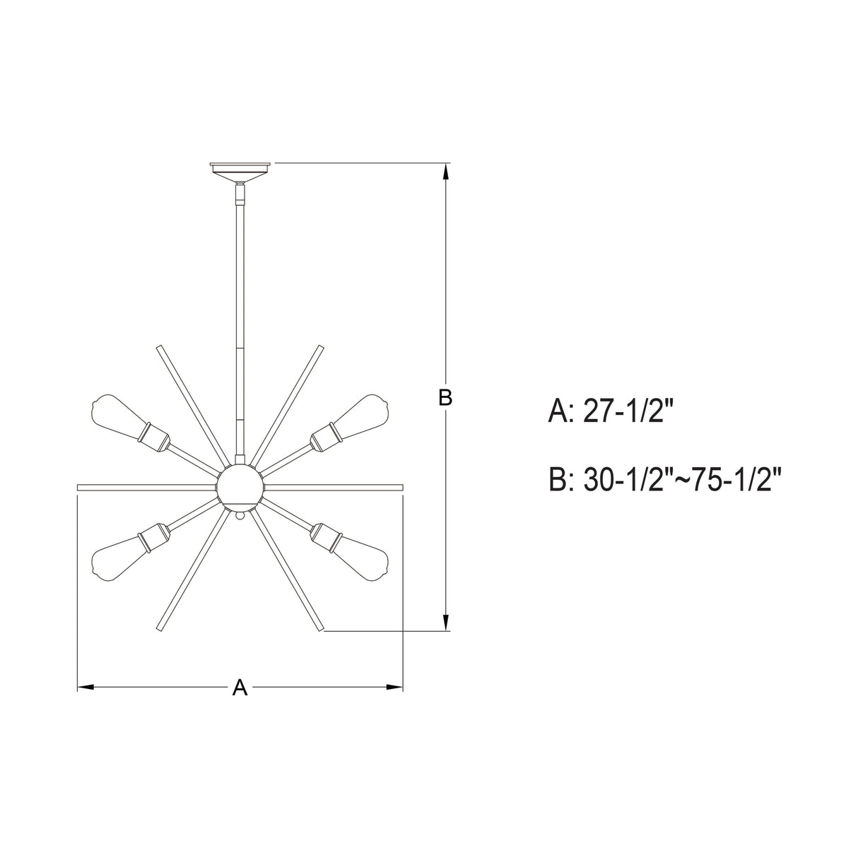 Pendant - Estelle 27.5-in Pendant Natural Brass P0228