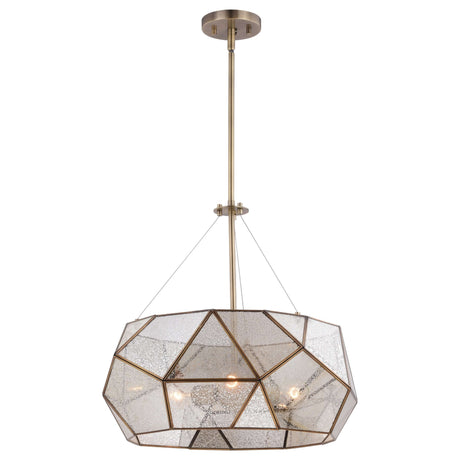 Pendant - Euclid 20 In. W 3 Light Pendant Aged Brass P0317