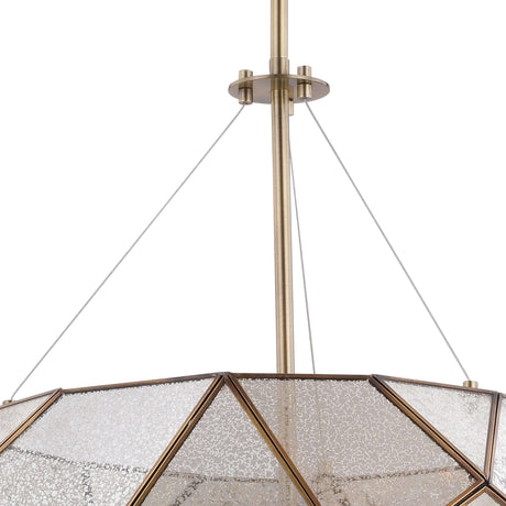 Pendant - Euclid 20 In. W 3 Light Pendant Aged Brass P0317