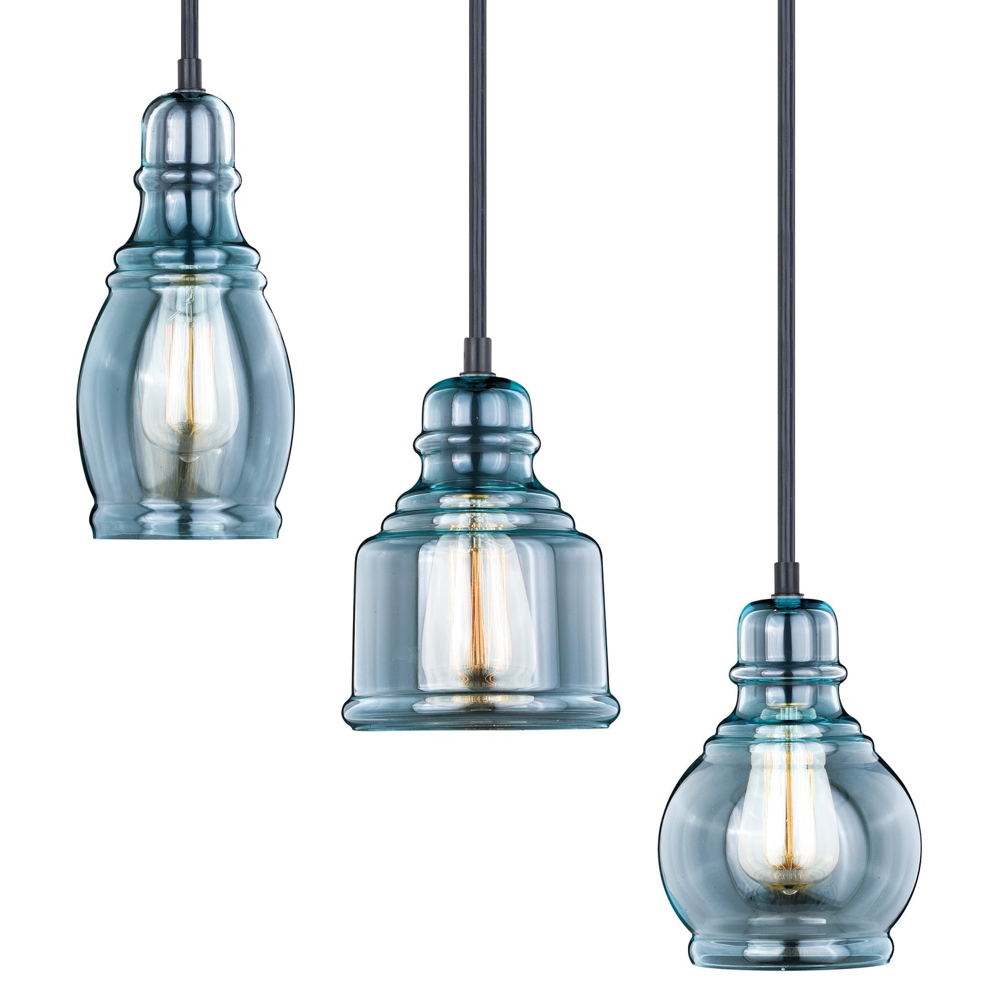 Pendant - Millie 3L Assorted Mini Pendant Oil Rubbed Bronze And Satin Nickel