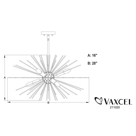 Pendant - Nikko 26-in. 6 Light Pendant Gold P0366