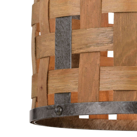 Pendant - Norwood 15.75-in. 1 Light Pendant Vintage Steel And Distressed Wood P0363