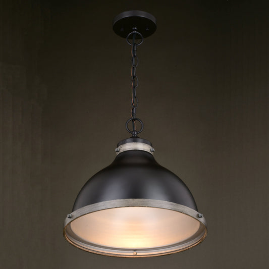 Pendant - Sheffield 15-in. Pendant New Bronze And Distressed Ash With Light Silver Inner P0368
