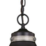 Pendant - Sheffield 15-in. Pendant New Bronze And Distressed Ash With Light Silver Inner P0368