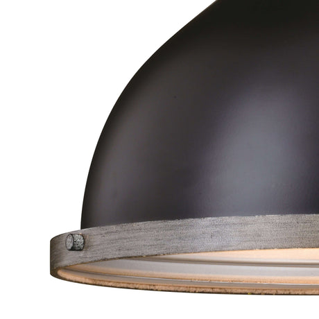 Pendant - Sheffield 15-in. Pendant New Bronze And Distressed Ash With Light Silver Inner P0368