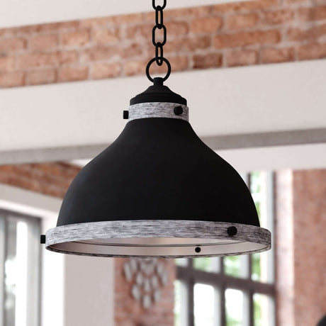 Pendant - Sheffield 15-in. Pendant New Bronze And Distressed Ash With Light Silver Inner P0368