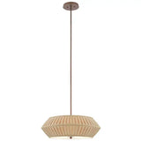 Pendant - Sunrise 4Lt Pendant Classic Bronze W/ Pleated Shade 1034-206