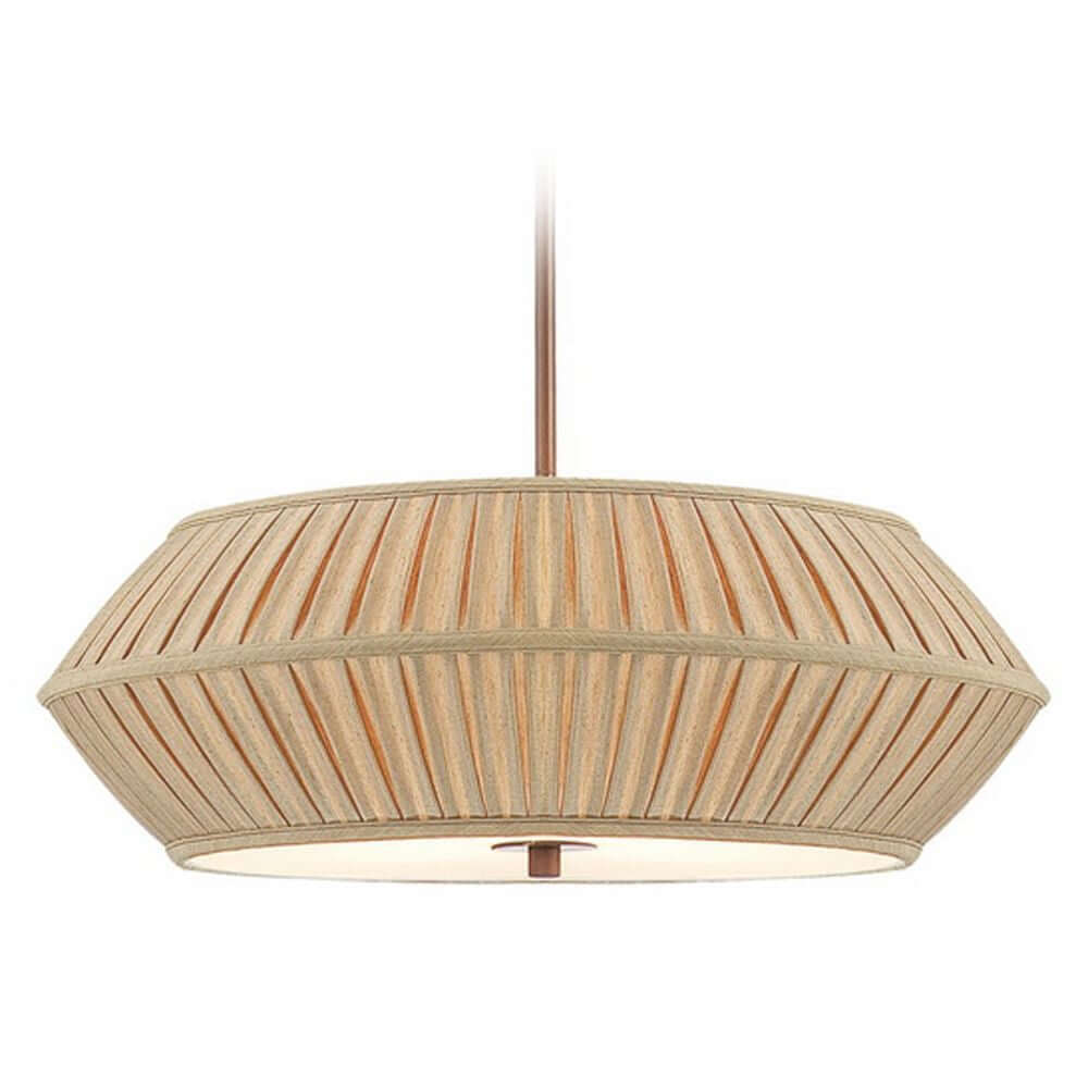 Pendant - Sunrise 4Lt Pendant Classic Bronze W/ Pleated Shade 1034-206