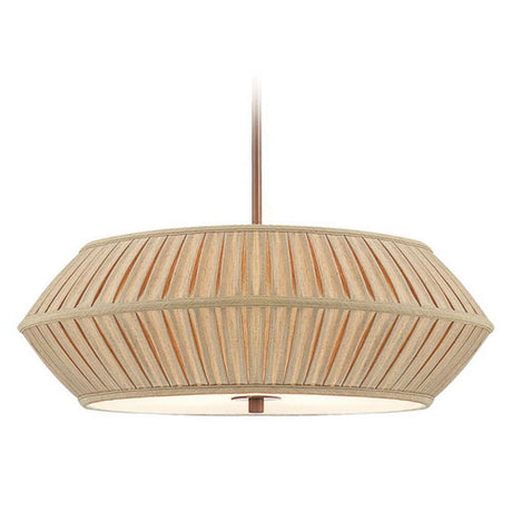 Pendant - Sunrise 4Lt Pendant Classic Bronze W/ Pleated Shade 1034-206