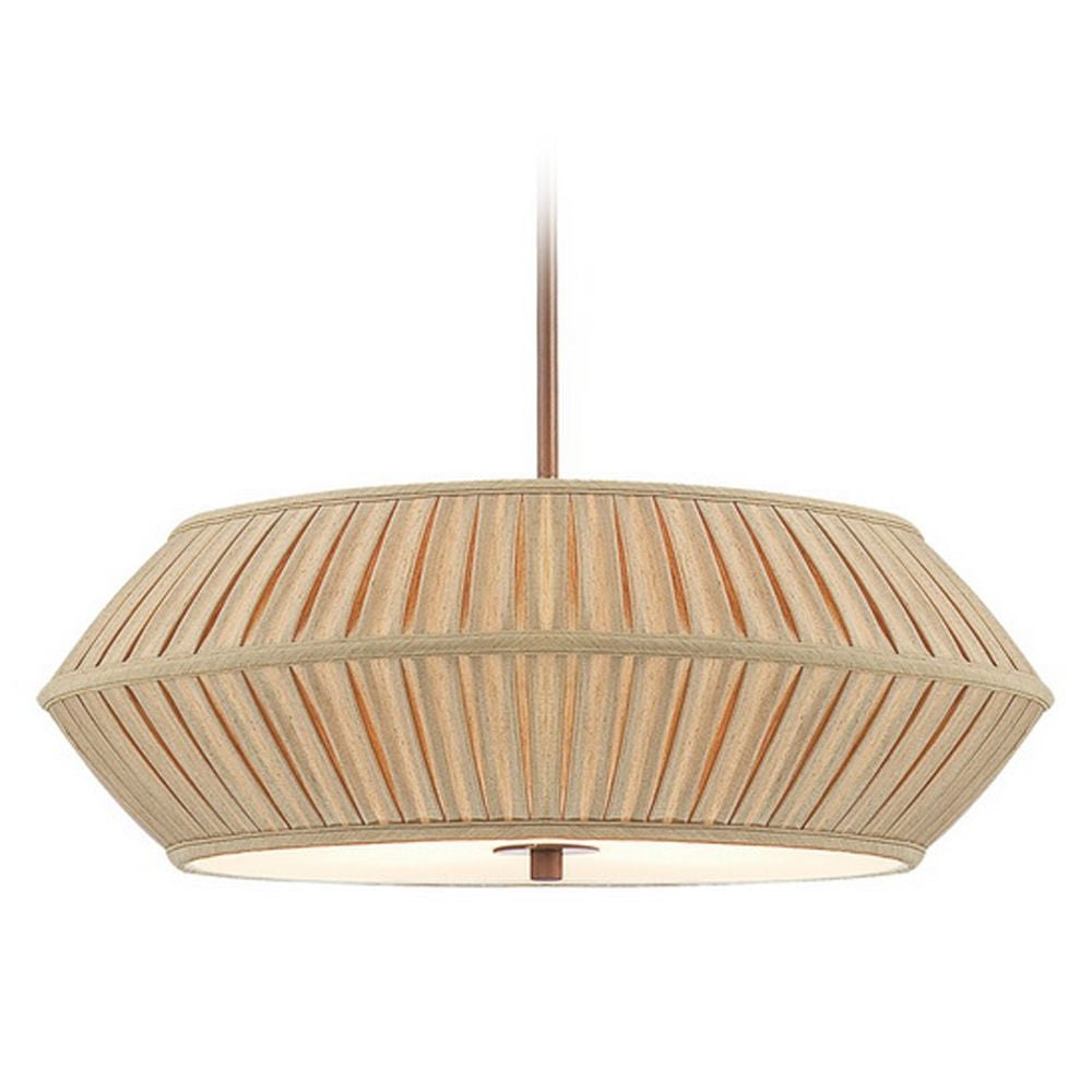 Pendant - Sunrise 4Lt Pendant Classic Bronze W/ Pleated Shade 1034-206