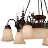 Rustic - Vaxcel Bryce 9L Deer Chandelier Burnished Bronze CH55406BBZ