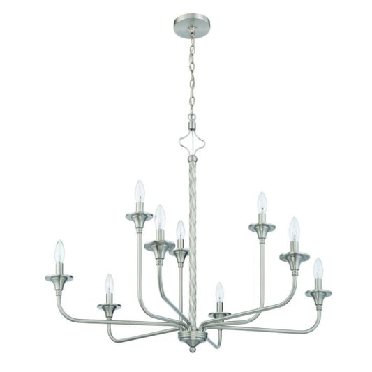 Traditional - Craftmade Jolenne 9 Light Two-Tier Chandelier Polished Nickel 57029-BNK