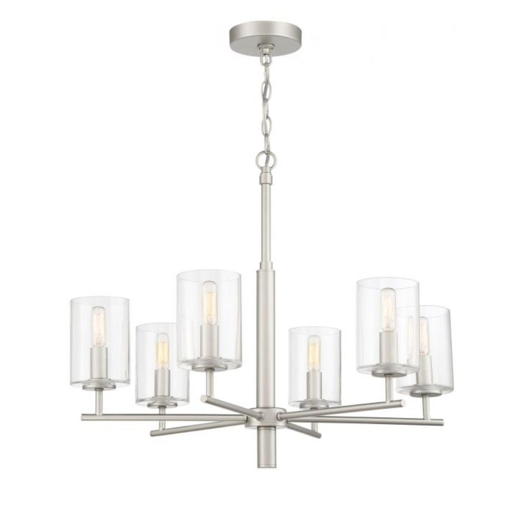 Transitional - Craftmade Hailie 6 Light Chandelier Polished Nickel 55626-SN