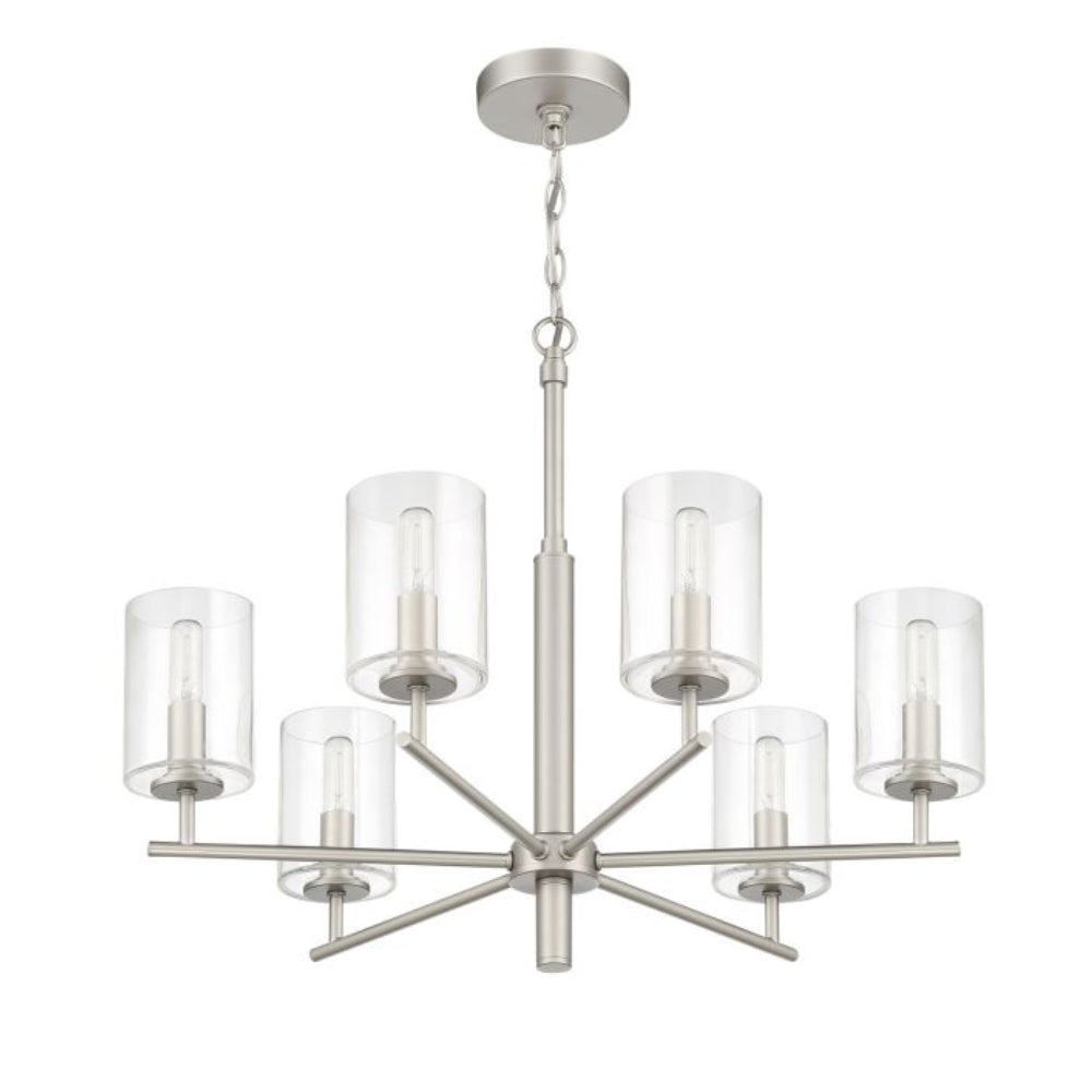 Transitional - Craftmade Hailie 6 Light Chandelier Polished Nickel 55626-SN