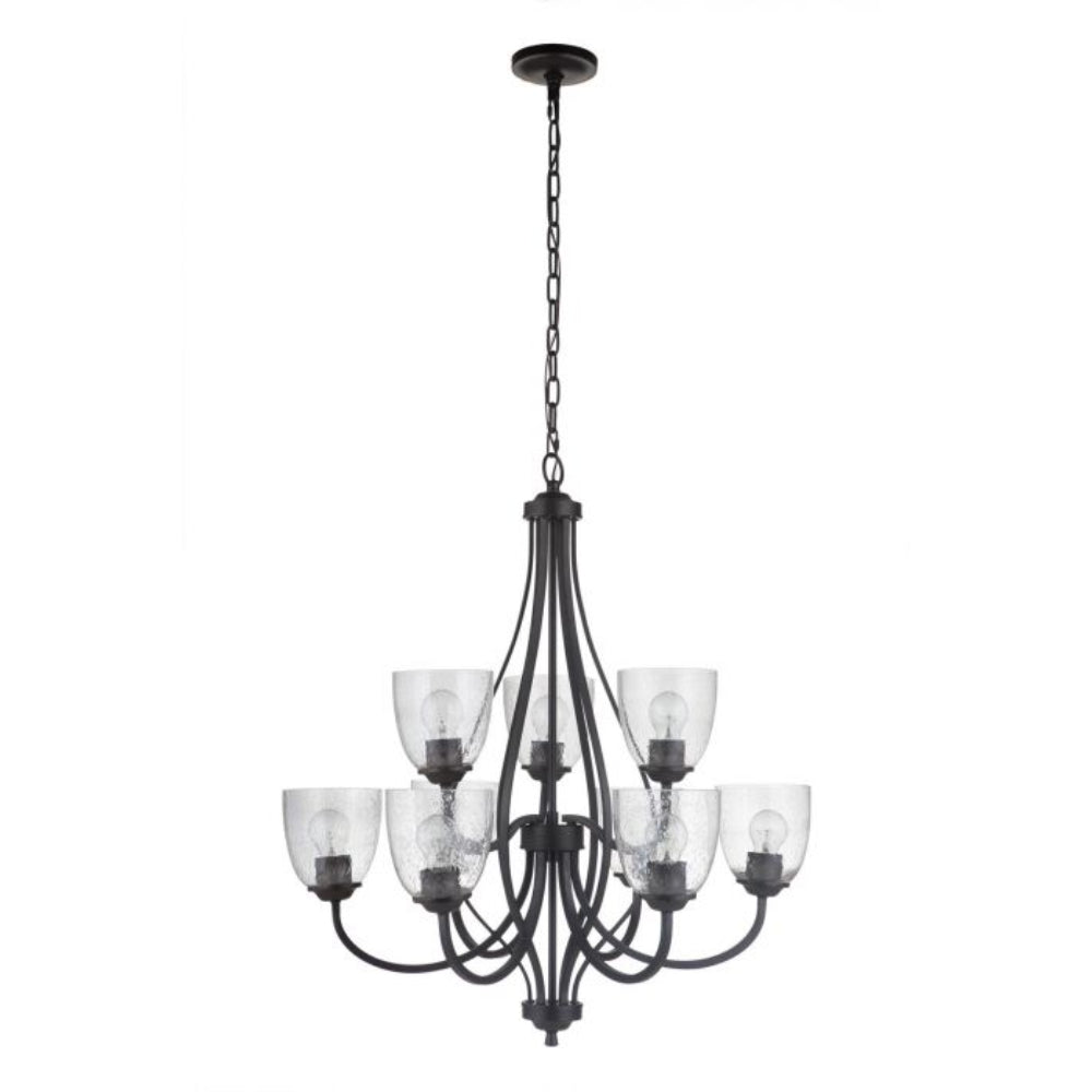 Transitional - Craftmade Serene 9 Light Chandelier Espresso 49929-ESP